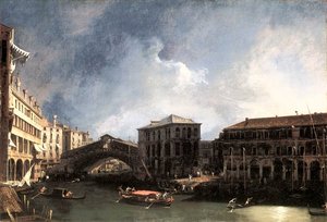 Canal Grande i nærheten av Ponte di Rialto